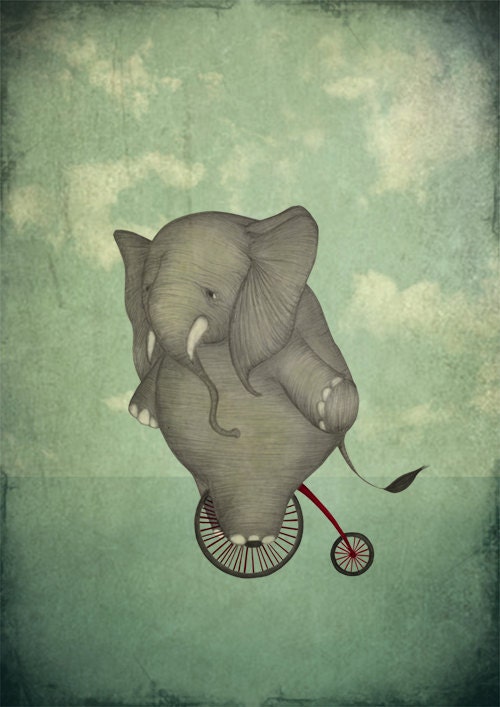 Elephant on a bike