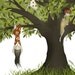 The climbing tree - Illustration print (large size 7.9" x 7.9")