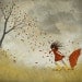 Autumn storm - Illustration print, largest size (11.7" x 11.7")