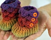 Crochet PATTERN Crocodile Stitch Booties (Baby Sizes) - Permission to Sell Finished Items
