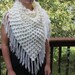 Crochet PATTERN Crocodile Stitch Triangle Shawl - Permission to Sell Finished Items