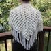 Crochet PATTERN Crocodile Stitch Triangle Shawl - Permission to Sell Finished Items
