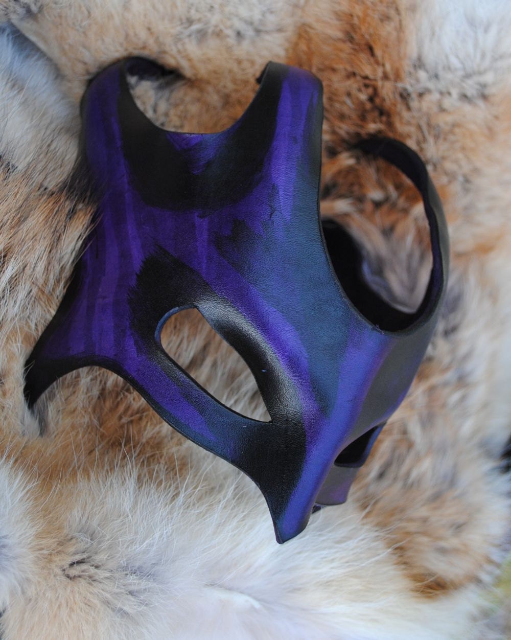 Amethyst Drake Leather Mask
