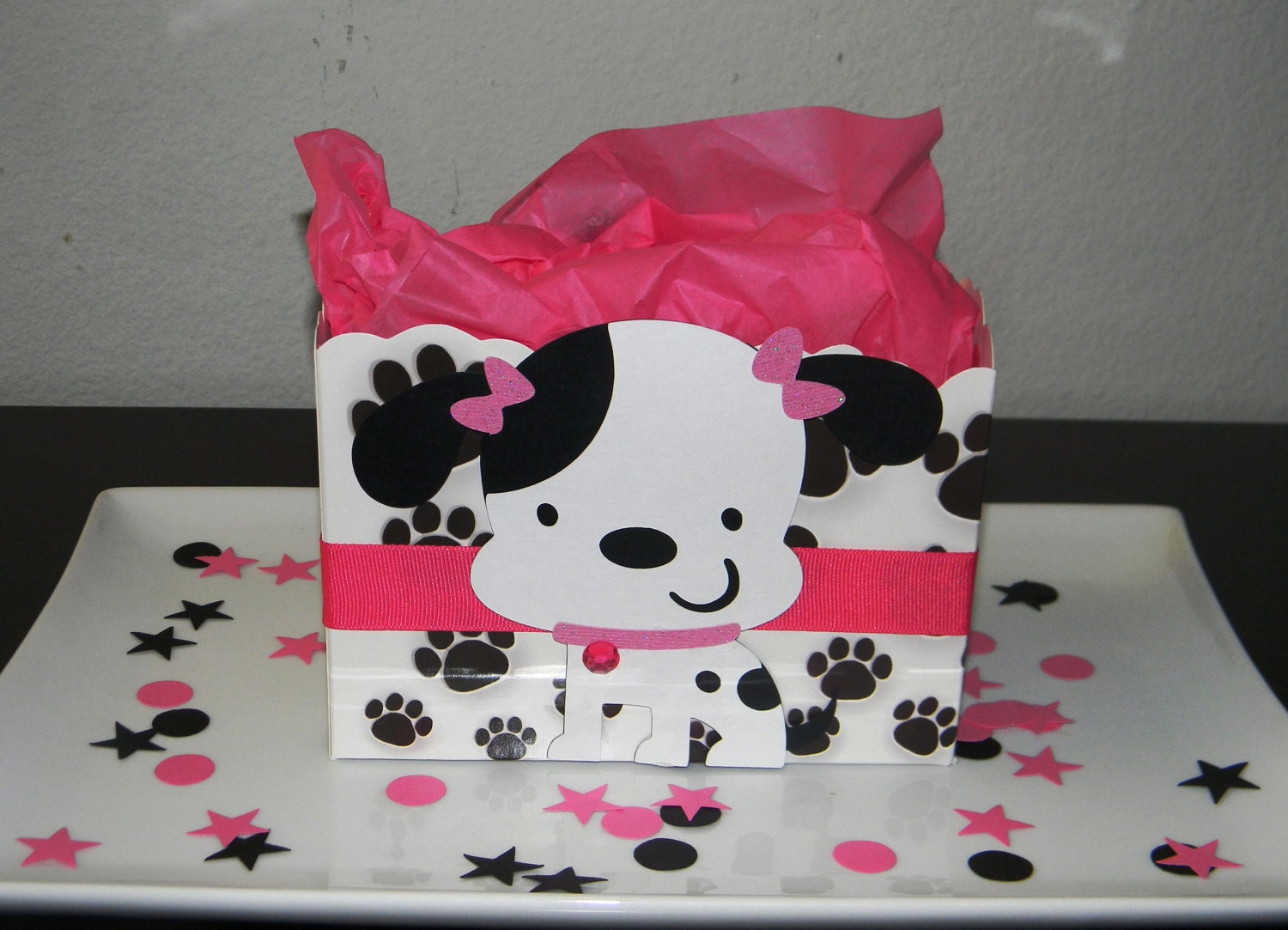 Puppy/Dog Centerpiece/Balloon Base - Girly