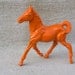 Orange Painted Horse - Funky Home Decor - Kitschy and Fun
