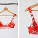 SALE vintage 60's flower print swimsuit  with high waisted shorts and bullet bra women's retro mod hip