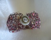 Crochet beaded bracelet