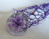 Crochet beaded bracelet/cuff