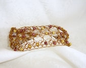 Crochet beaded bracelet/cuff