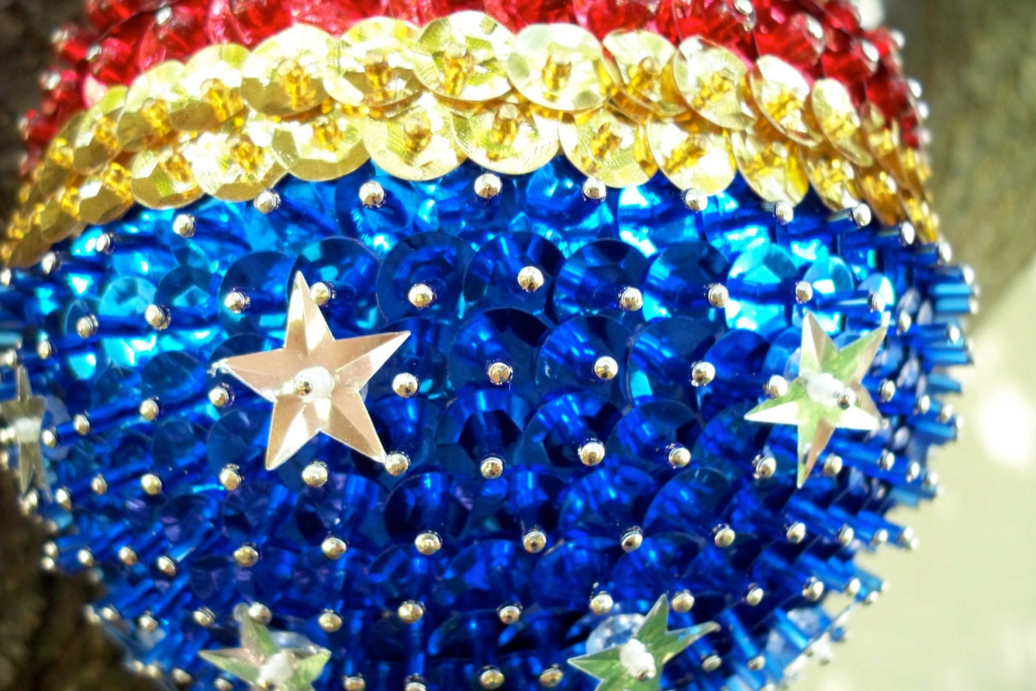 Wonder Woman Sequin Bead Ornament