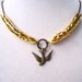Golden Wheat & Bronze Sparrow Necklace