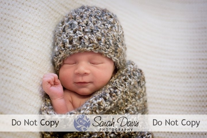 Newborn Cocoon and Hat set