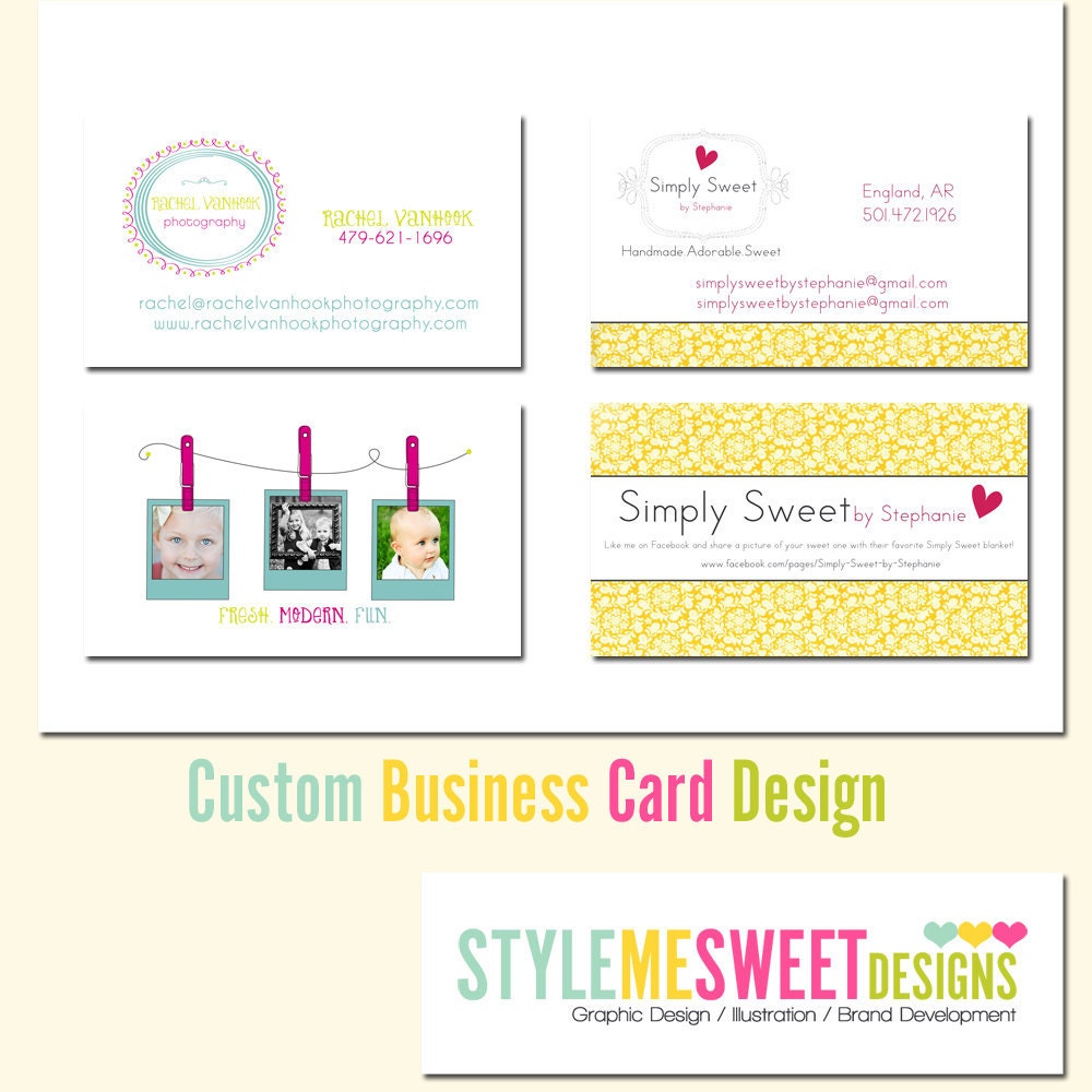 Professional Custom Business Card Design Made to Match your Premade or Custom Logo Design - One or Two Sides