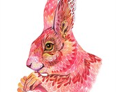 The squirrel spells - magic animal watercolor art print, size 10x8, LIMITED EDITION 3/100 (No. 39)