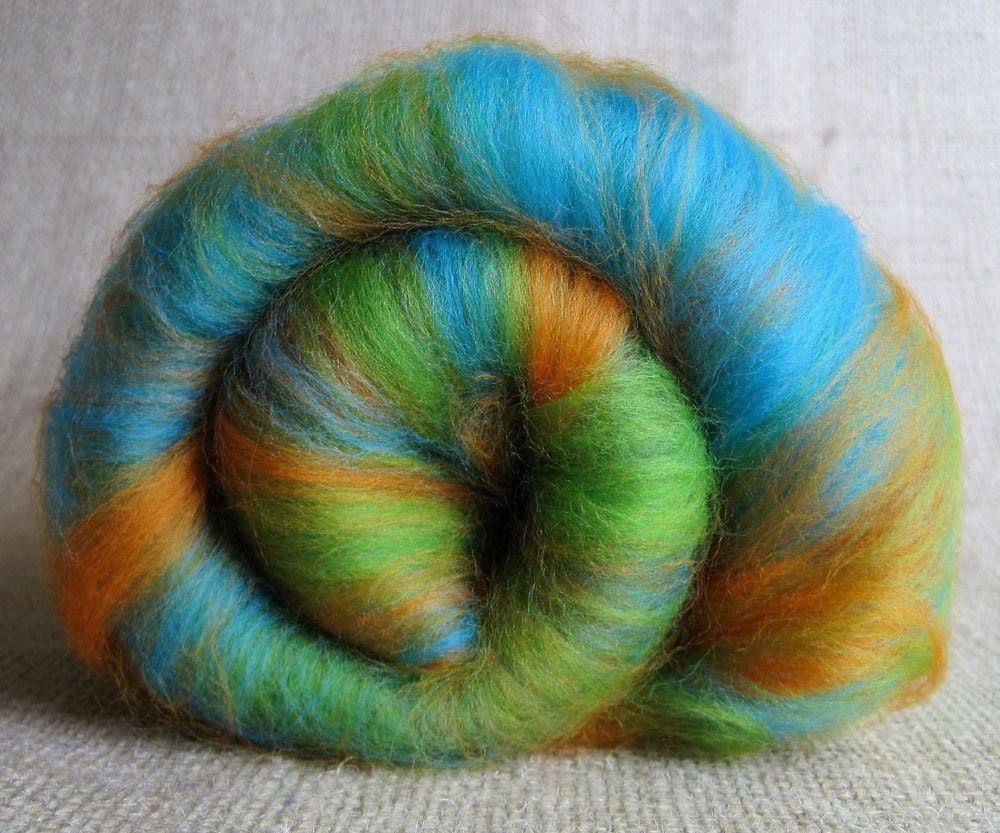 Froggy Monkey - Merino Carded Fiber Batt - 2.3 oz