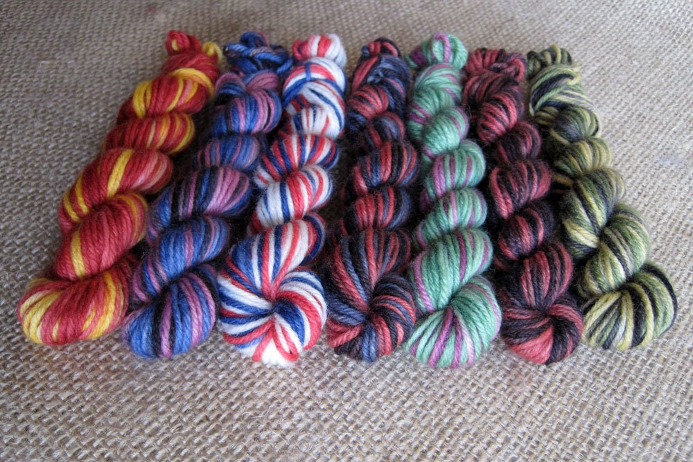 AVENGERS Mini Yarn Skein Bundle - Fingering Sock Weight - 30 yds each