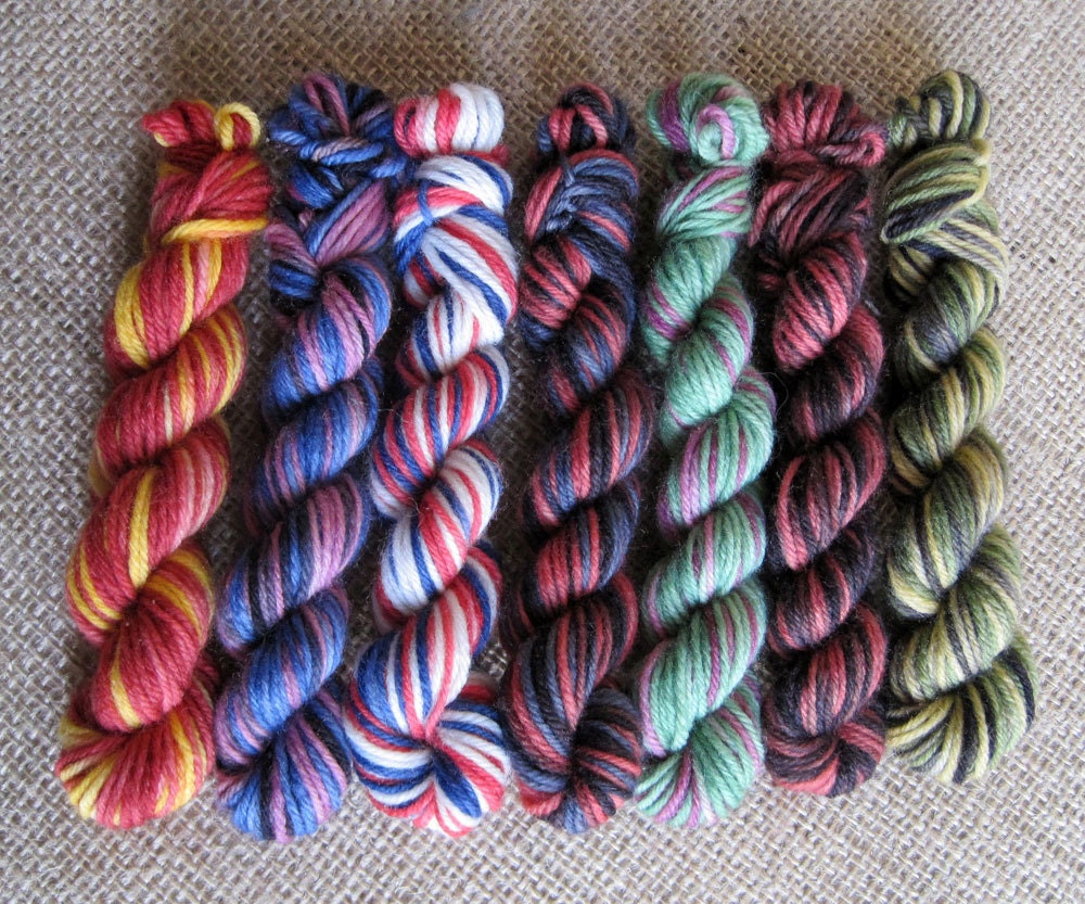 AVENGERS Mini Yarn Skein Bundle - Fingering Sock Weight - 30 yds each