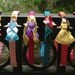 ribbon sculpture disney inspired princess clips or headband (price is for 2)