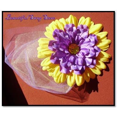 Purple Gold flower  Alligator hair Clip black friday cyber monday