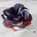 Red White Blue Rose Rhinestone Hair clip