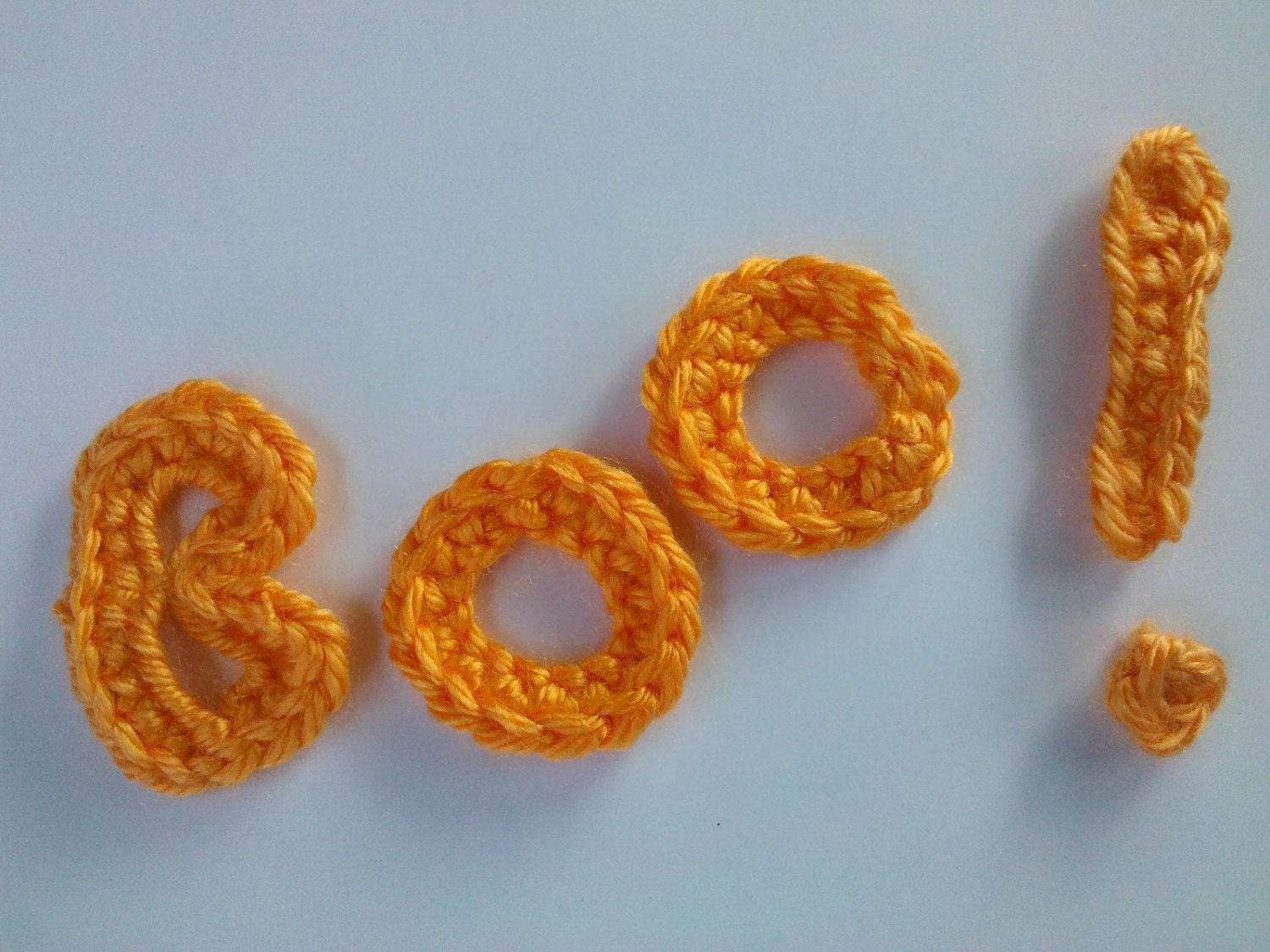 Handmade crochet BOO letters appliques Halloween set Applique Handmade for scrapbooking sewing flatback