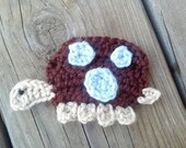 Crochet Turtle Applique Handmade for scrapbooking/ flat back/ trim/ embellish