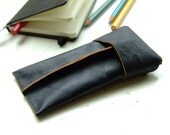 Pencase - black genuine leather