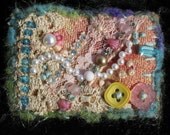 ONE OF A KIND Wearable FIBER ART  Pendant / Pin Brooch