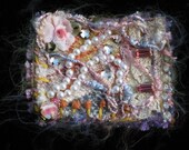 ONE OF A KIND Handmade Recycled Wearable Fiber Art PENDANT Pin Brooch INCHIE