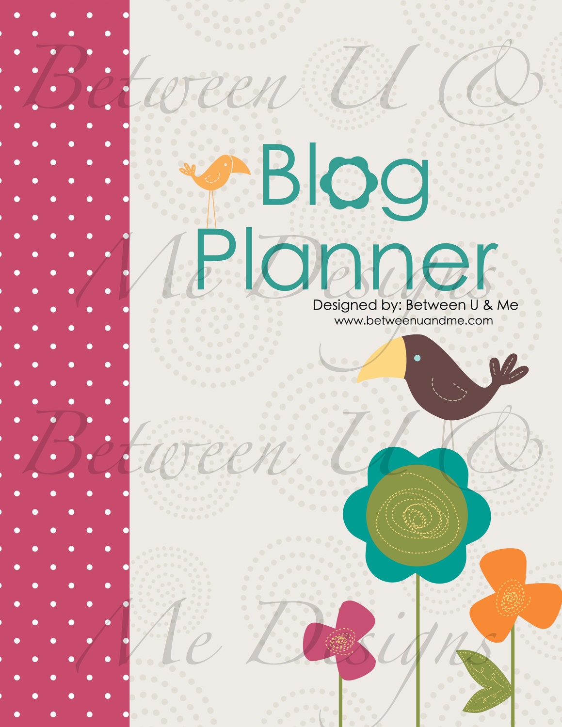 HALF OFF-- Blog Planner: Daily Page, Monthly Page, Giveaway Tracker, Contacts, Link Parties, and more