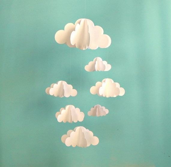 Clouds Hanging Baby Mobile/3D Paper Mobile
