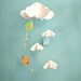 Kite Mobile, Baby Mobile, Nursery Mobile, Hanging Paper 3D Mobile