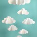 Cloud Mobile, Hanging Baby Mobile, 3D Paper Mobile, Nursery Mobile, Baby mobile, Nursery Crib Mobile