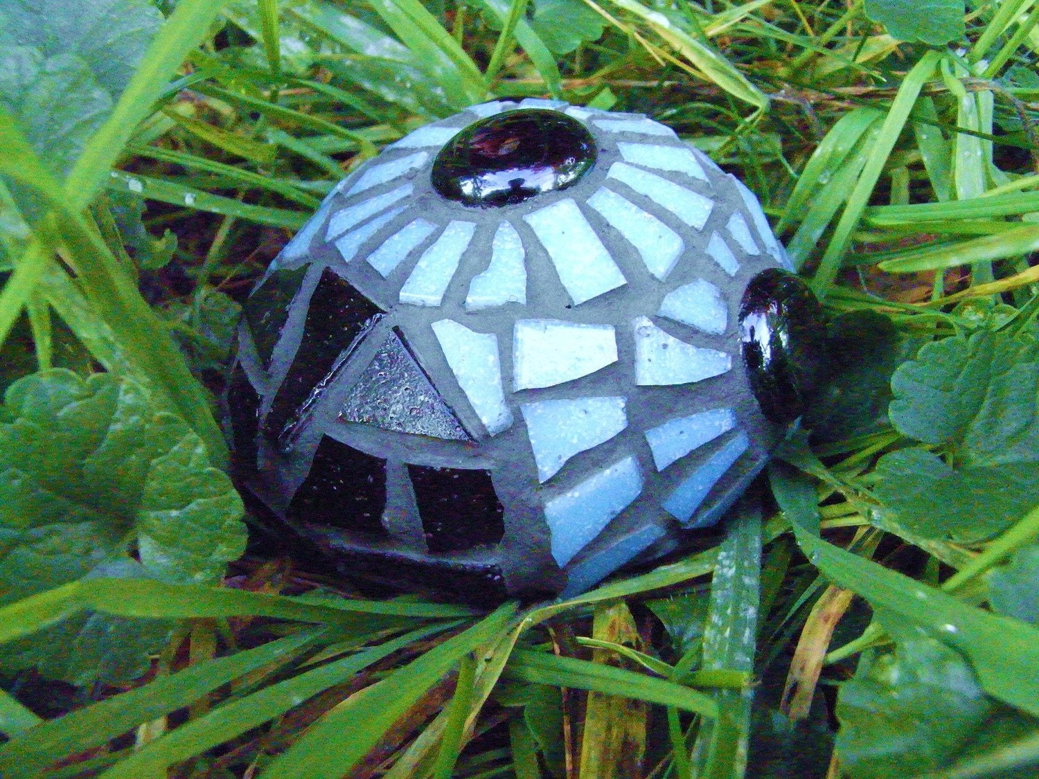 Mosaic Ladybird / Ladybug Blue - Good Luck Stone