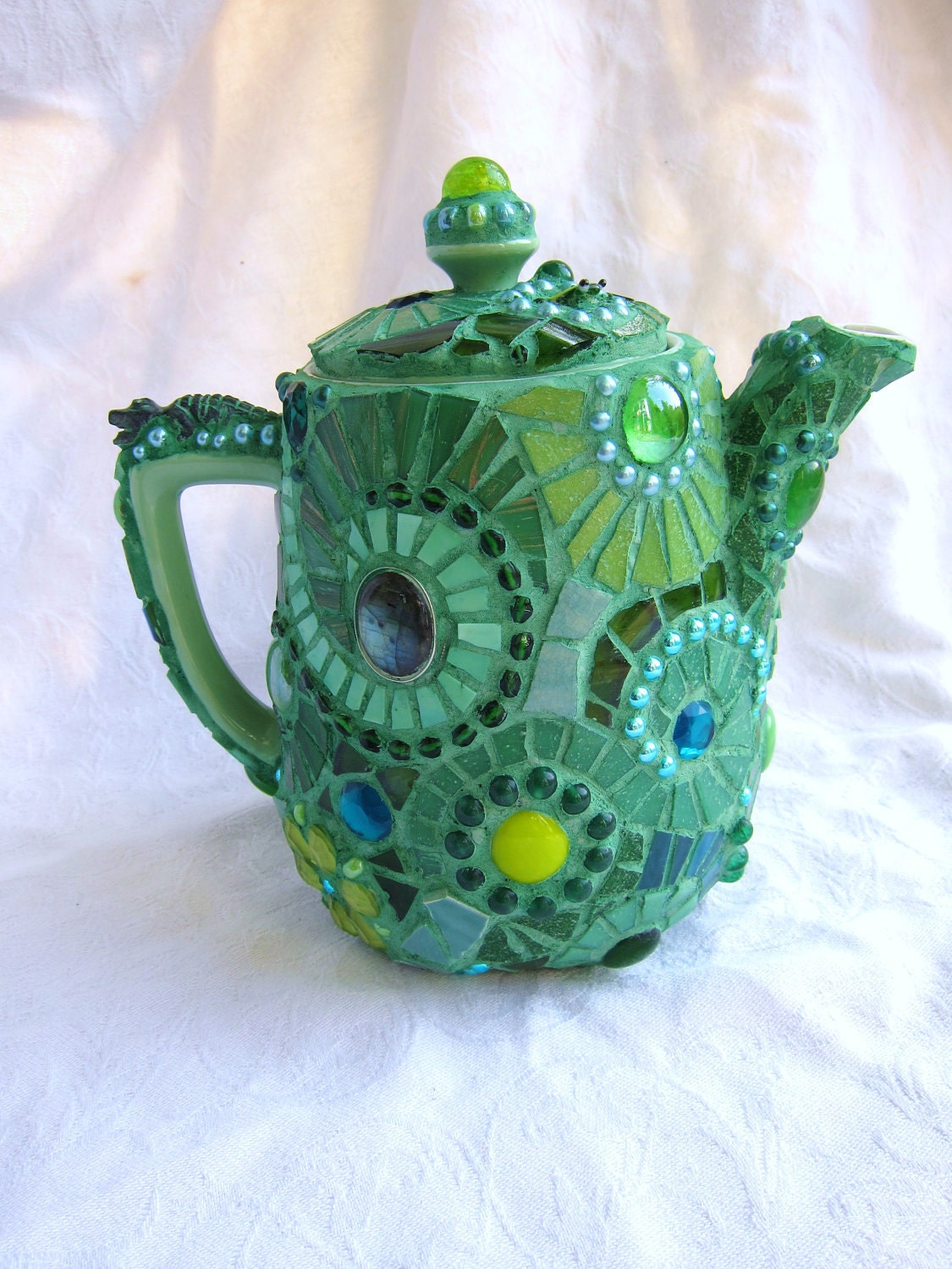Wild Green Mosaic Teapot