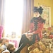 Steampunk Victorian Ladies Burlesque Red Leather Dress Coat