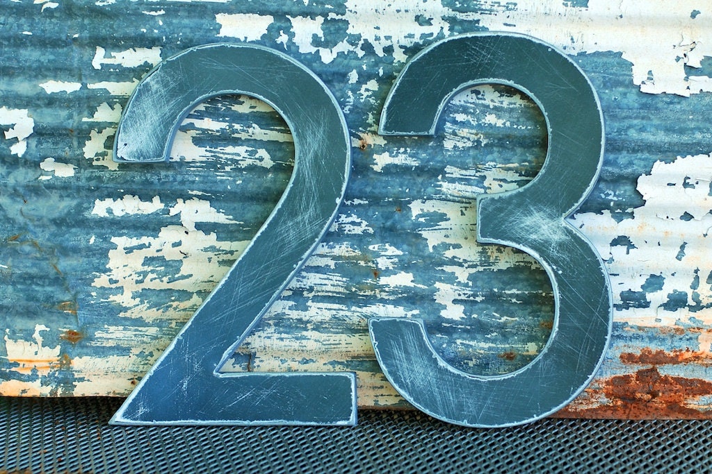 Metal Typography, Numbers, Address Plates - custom font and finish