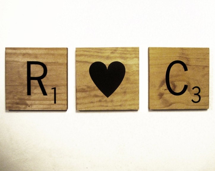 Scrabble Wall Art - 3 tiles