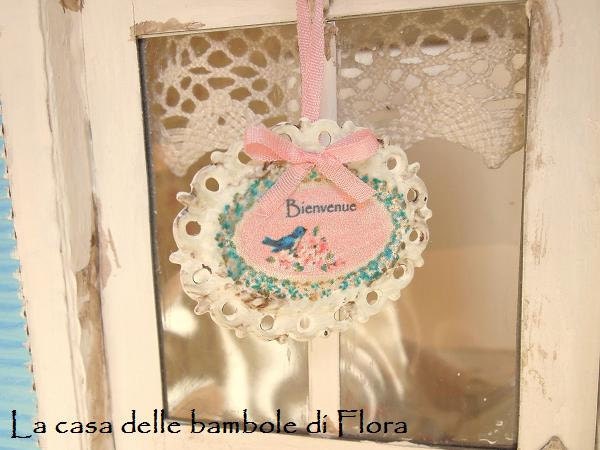 Door welcome plaque - 1/12 dolls house dollhouse miniature