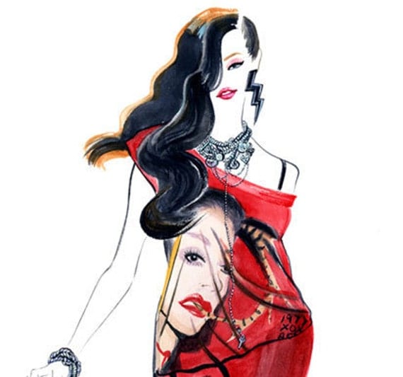 Runway Fashion Illustration - Betsey Johnson