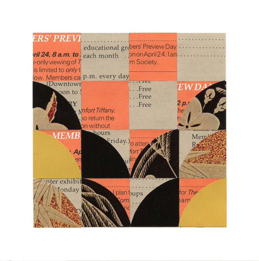 Geometric Paper Art Collage - Fine Art Print of an original paper collage
