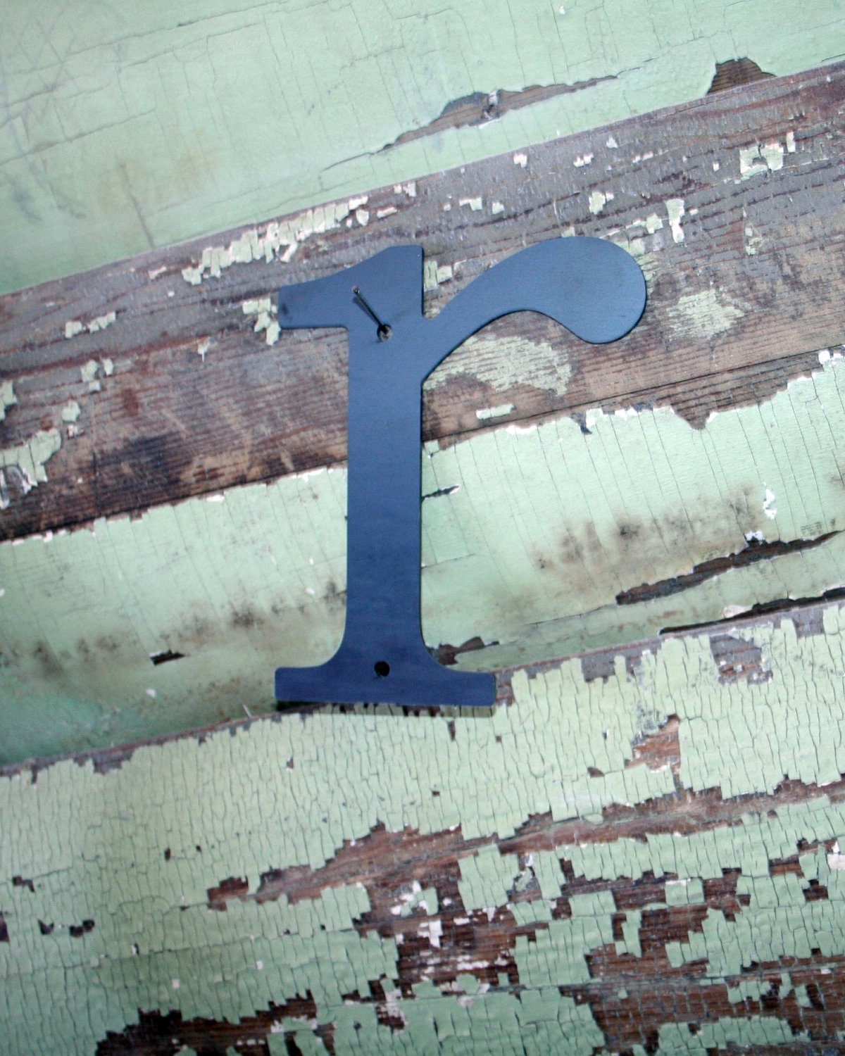 Lowercase Industrial Metal Letter "r" With FREE Shipping