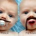 Hand Cut Custom Pacifier Mustaches with Pacifier