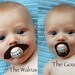 Hand Cut Custom Pacifier Mustaches with Pacifier