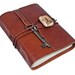 Light Brown Leather Journal with Antler Closure