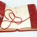 Red Leather Journal with Tea Stained Paper