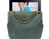 Sale - Ipad case - GRAY GOLD - flower pattern - Duchess Case for iPad - 15% OFF