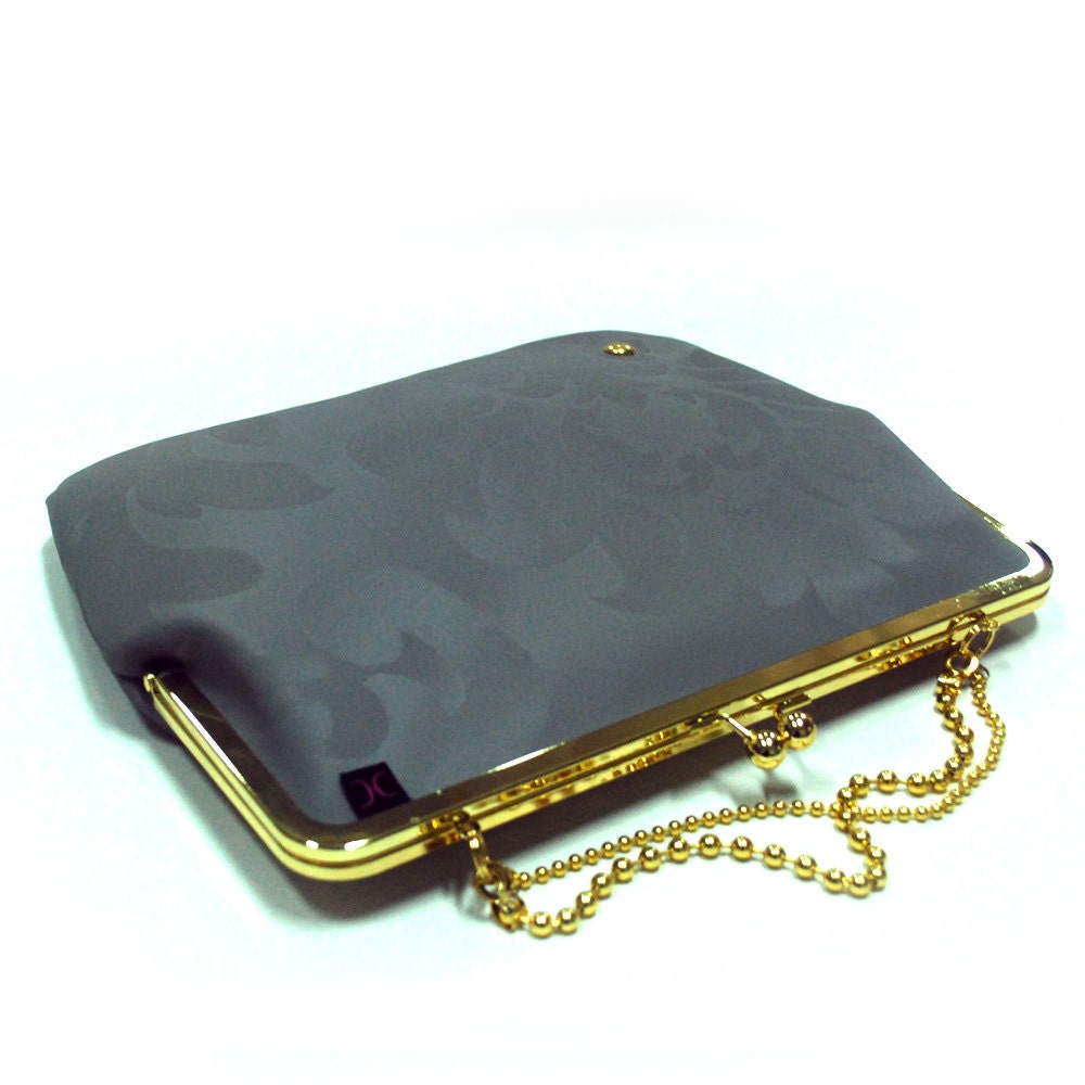 Ipad case - GRAY GOLD - flower pattern - Duchess Case for iPad