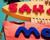 Saharan Motor Hotel Vintage Neon Sign - Hollywood Retro Home Decor - Tiki Kitsch - House Warming Gift - 11X14 Fine Art Photograph