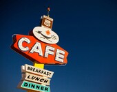 Route 66 Road Runner Cafe Vintage Sign - Gallup New Mexico - Retro Home Decor - Vintage Kitchen Decor - 11X14 Fine Art Photograph